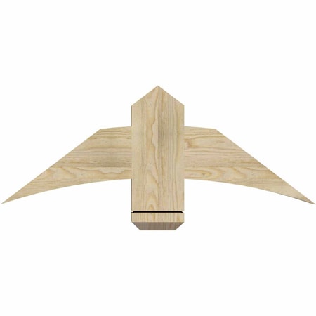 Ekena Millwork Bellingham Rough Sawn Timber Gable Bracket, Douglas Fir, 36"W x 13"H x 4"D x 6"F, 9/12 Pitch GBW036X13X0406BEL00RDF
